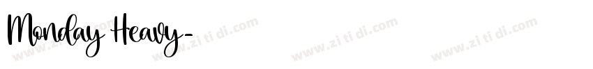 Monday Heavy字体转换